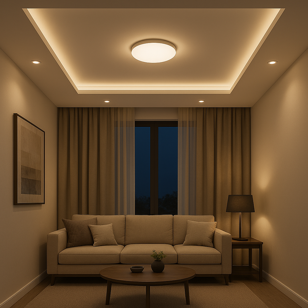 Professional painter working on interior wall finishing