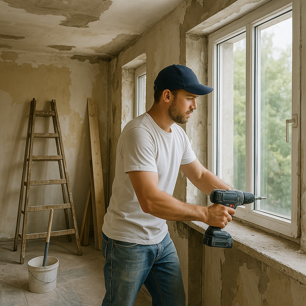Open concept living and dining area with neutral tones and modern furniture