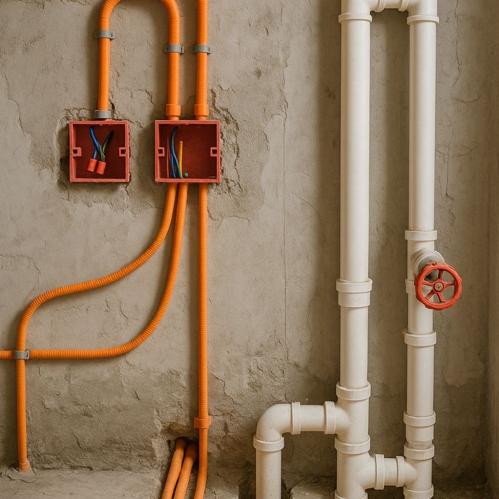 Open concept living and dining area with neutral tones and modern furniture