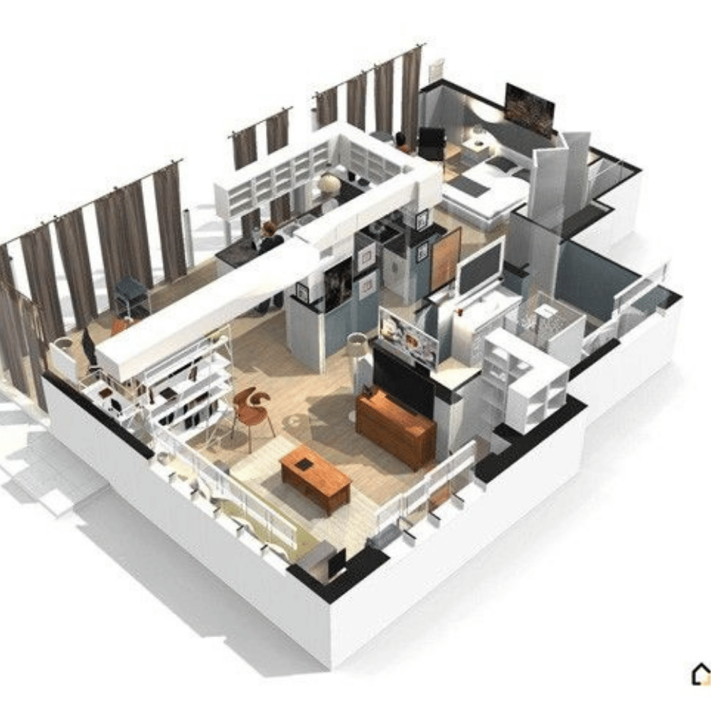 Exterior elevation 3D render in Greater Noida