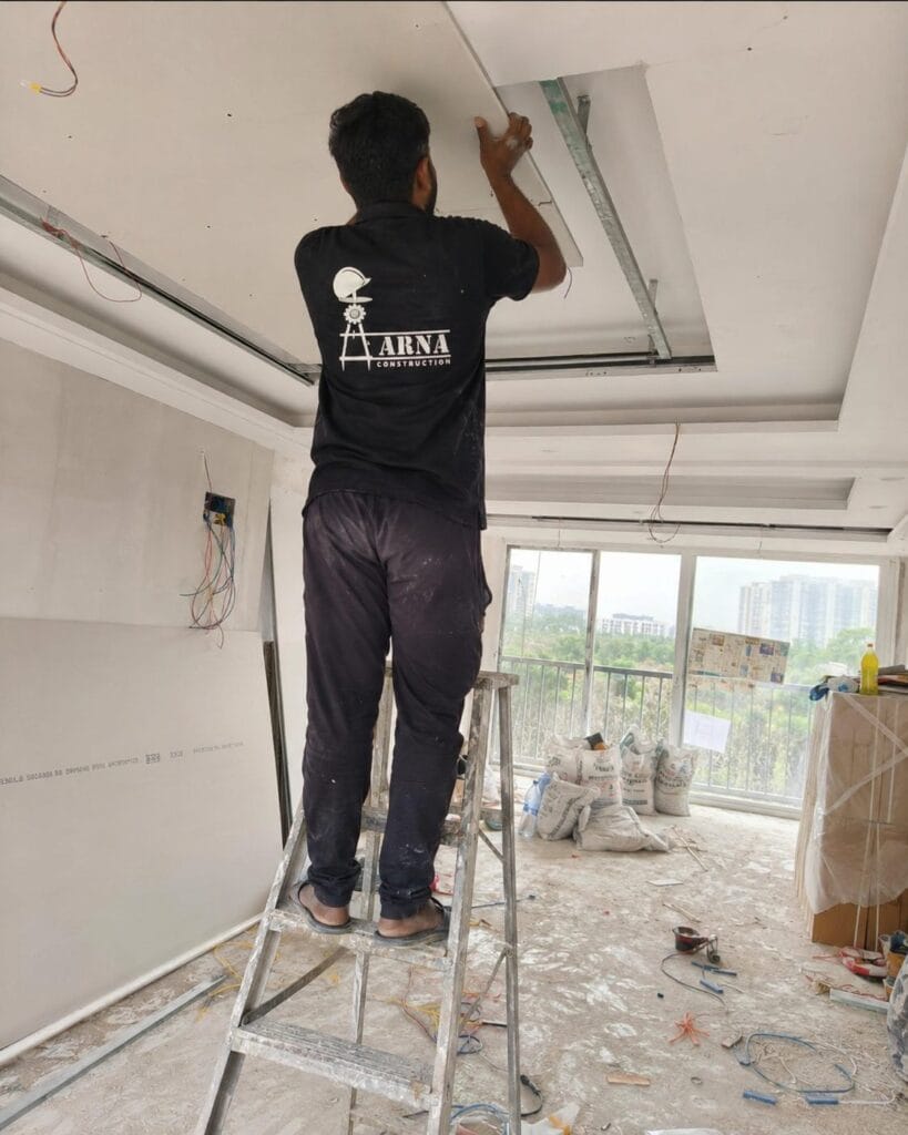False ceiling channel work by Aarna Constructions in Greater Noida