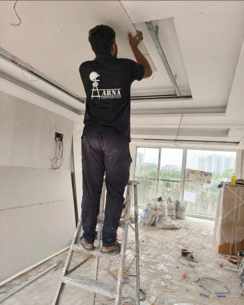 False ceiling channel work by Aarna Constructions in Greater Noida