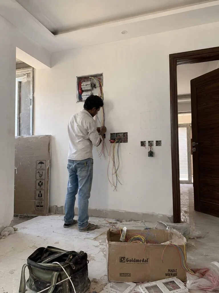 House staircase and railing work by Aarna Constructions in Greater Noida