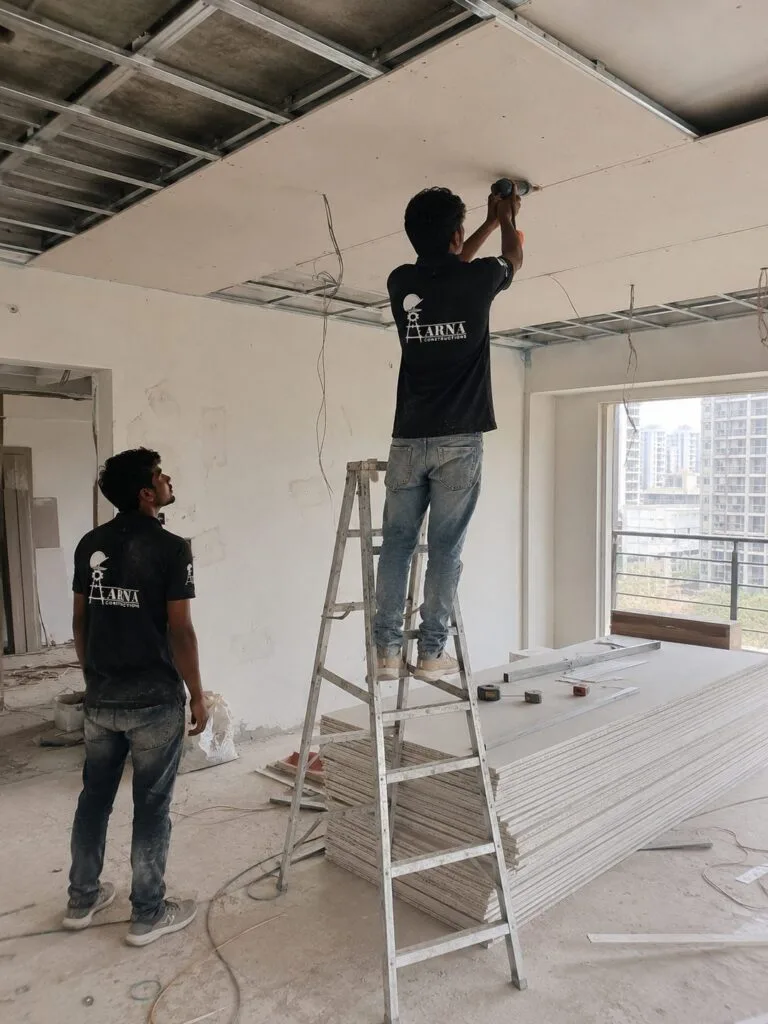 Office interior fit-out by Aarna Constructions team in Greater Noida