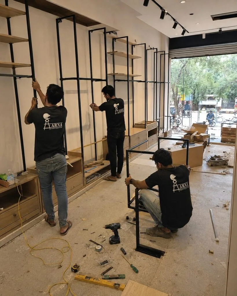 Wall putty and finishing work by Aarna Constructions in Greater Noida