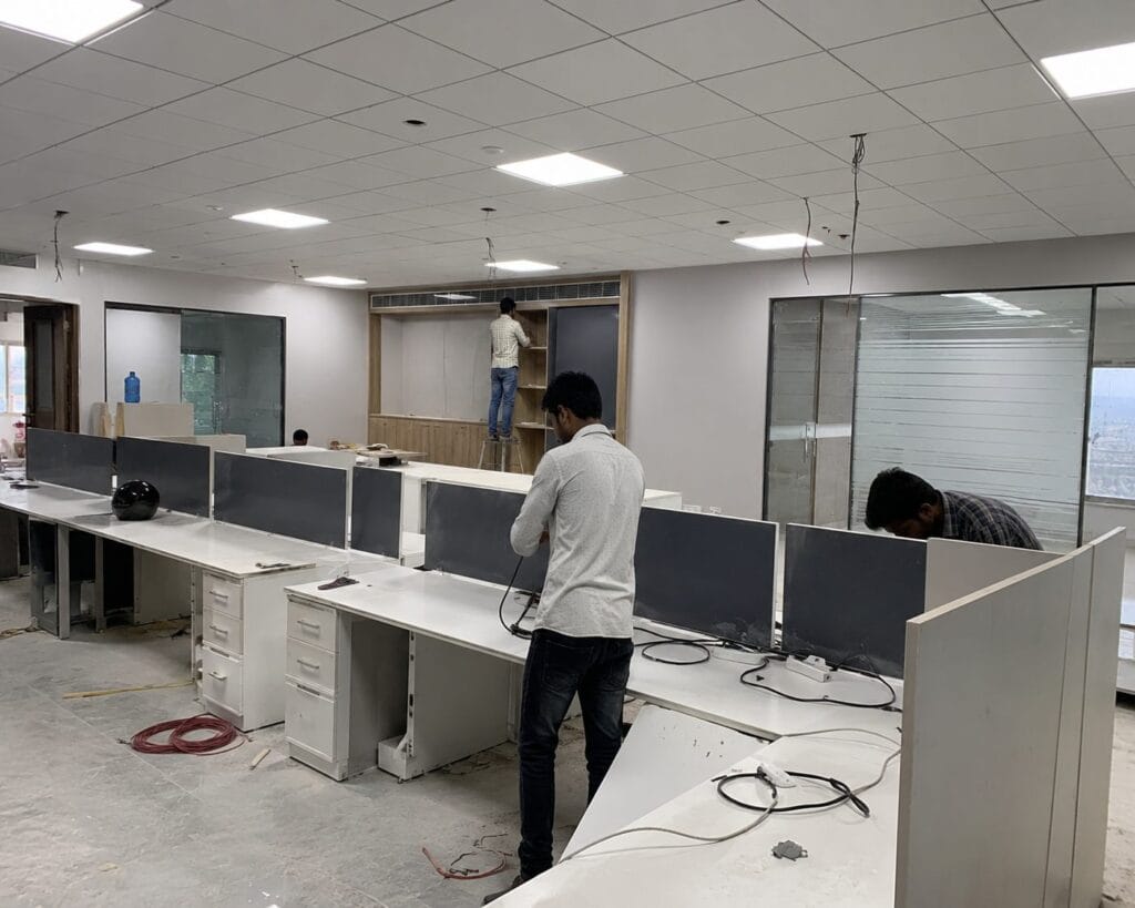 Wall putty and painting preparation by Aarna Constructions in Greater Noida